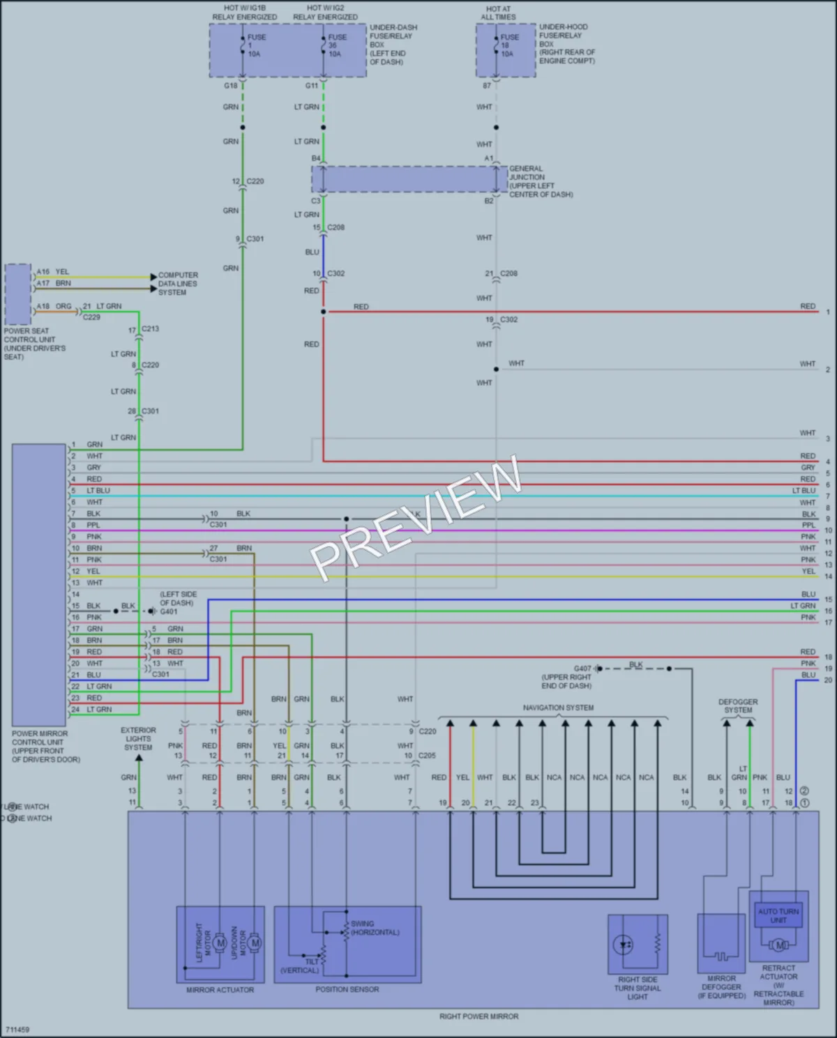 2020 Honda Odyssey Memory Systems wiring diagram preview