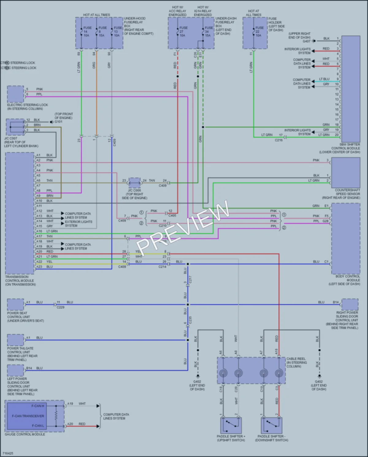 2020 Honda Odyssey Transmission wiring diagram preview
