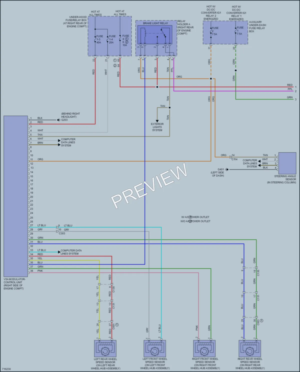2020 Honda Ridgeline Anti Lock Brakes wiring diagram preview