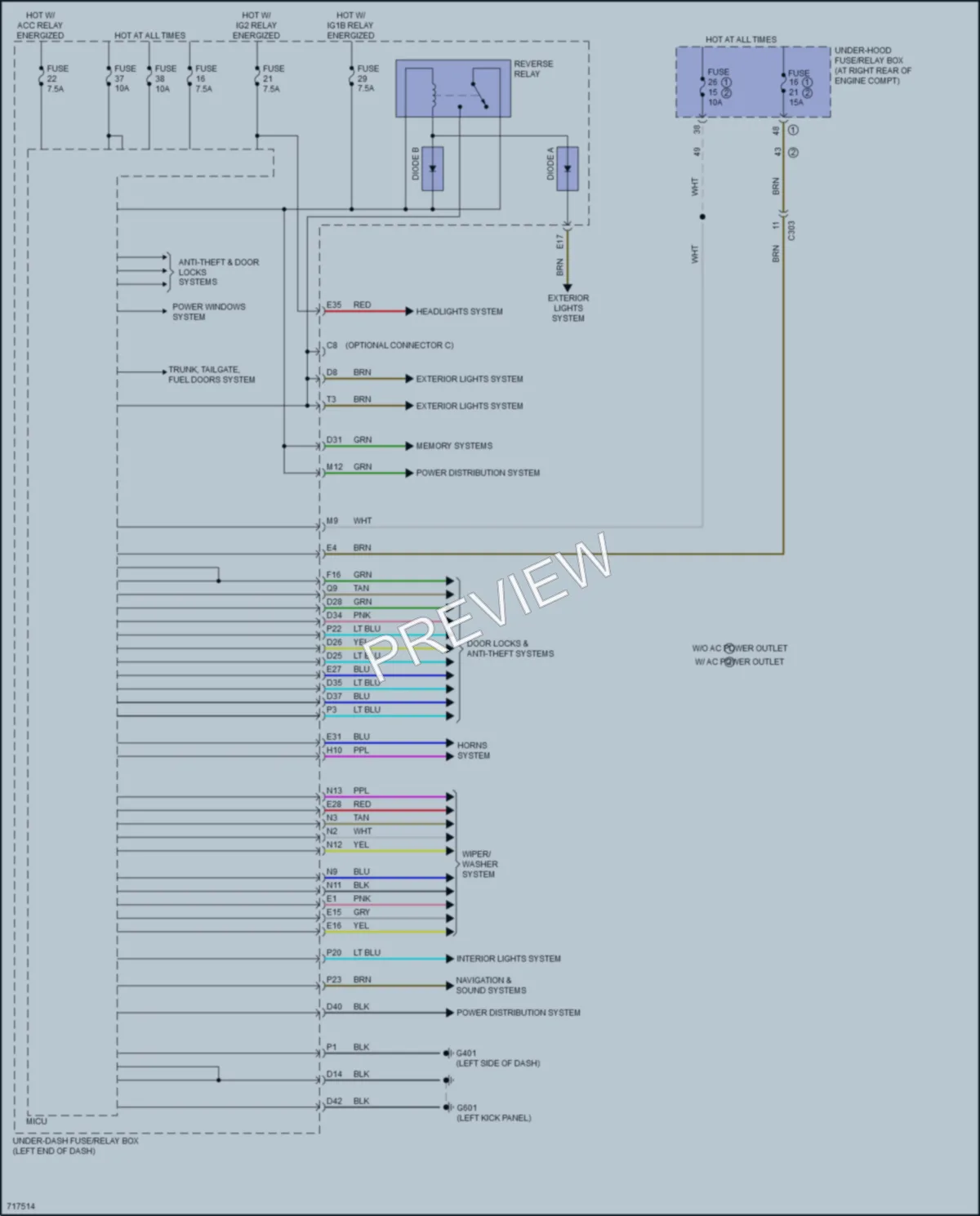 2020 Honda Ridgeline Body Control Modules wiring diagram preview