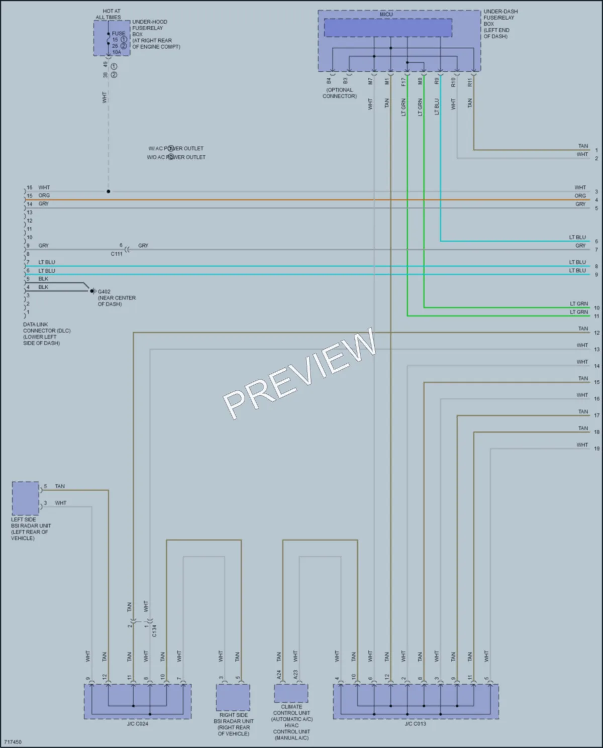2020 Honda Ridgeline Computer Data Lines wiring diagram preview