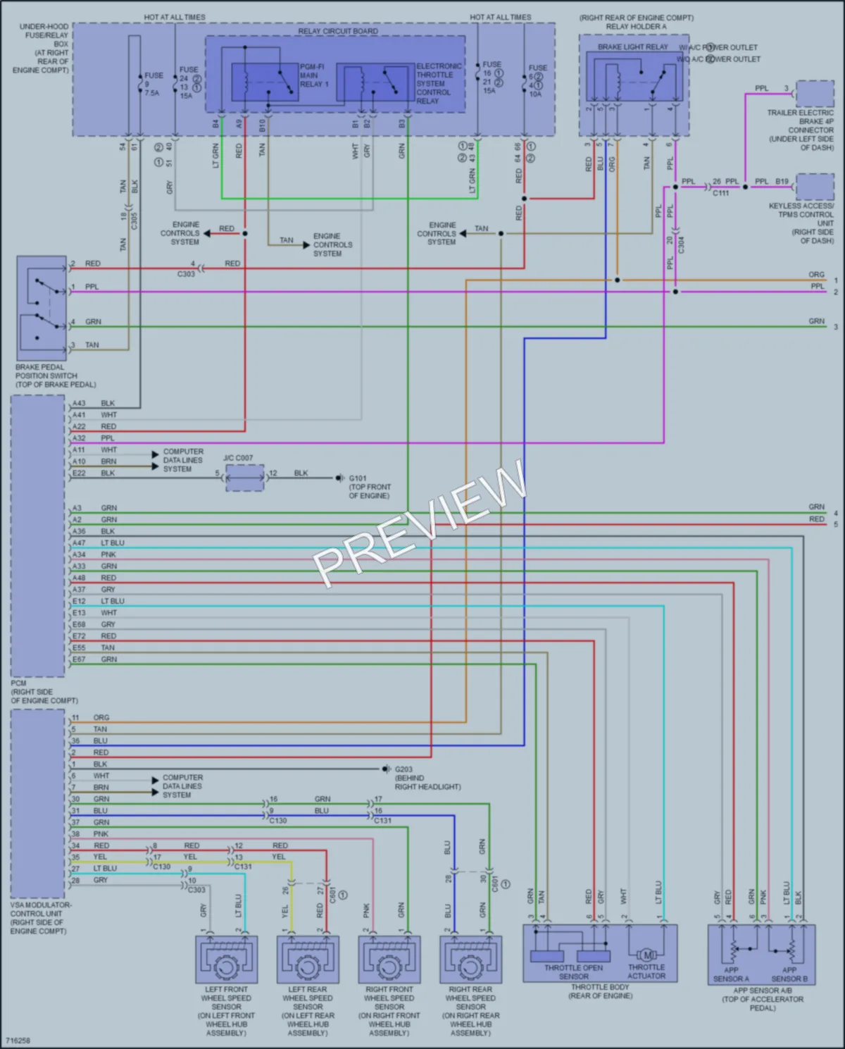 2020 Honda Ridgeline Cruise Control wiring diagram preview