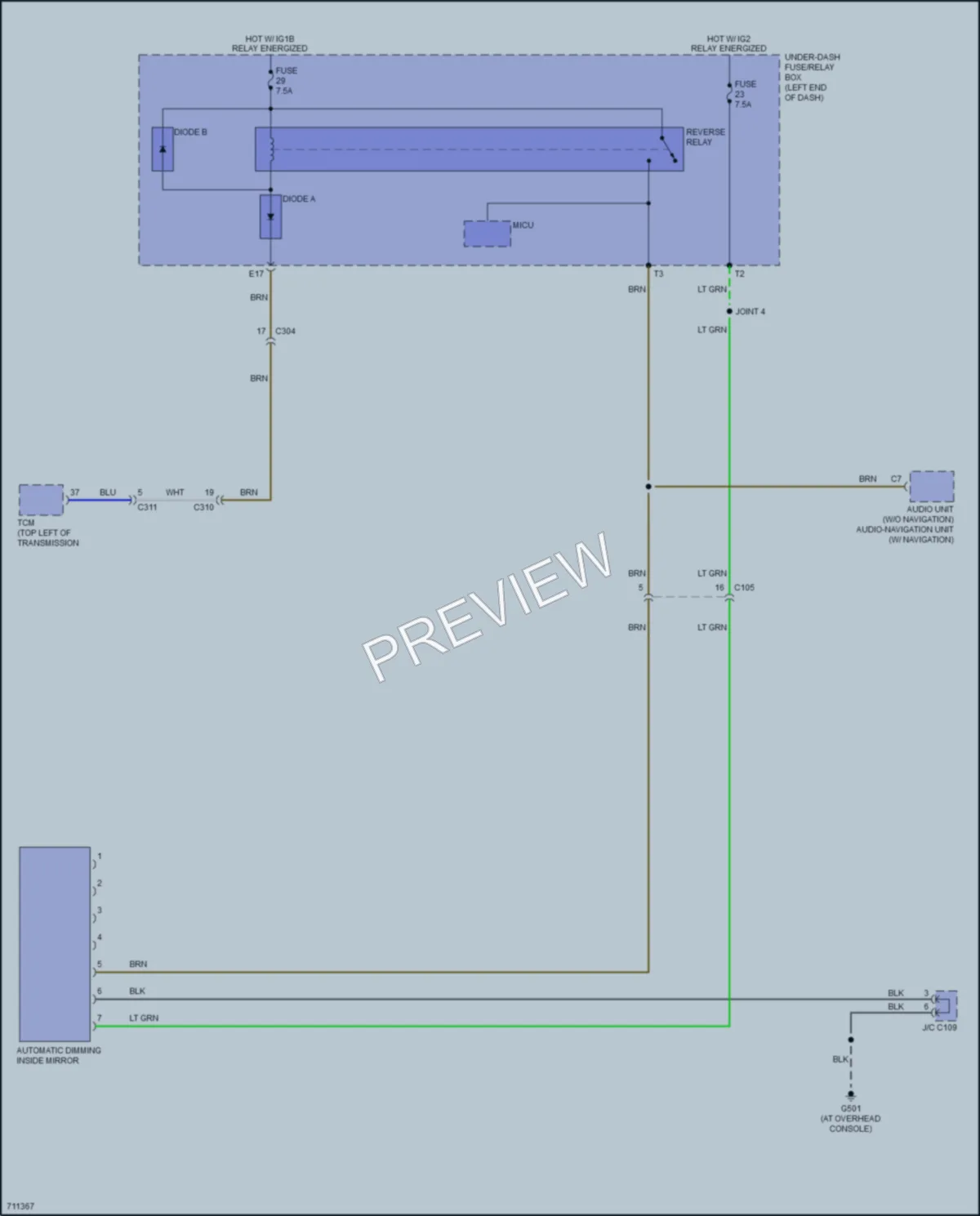 2020 Honda Ridgeline Power Mirrors wiring diagram preview