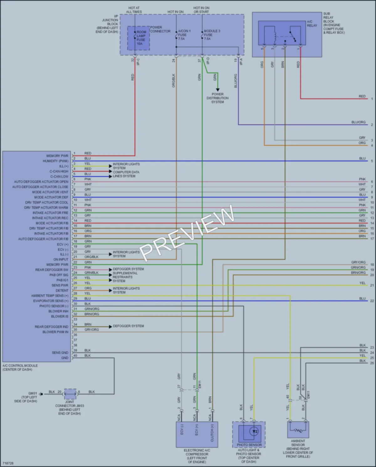 2020 Hyundai Accent Air Conditioning wiring diagram preview