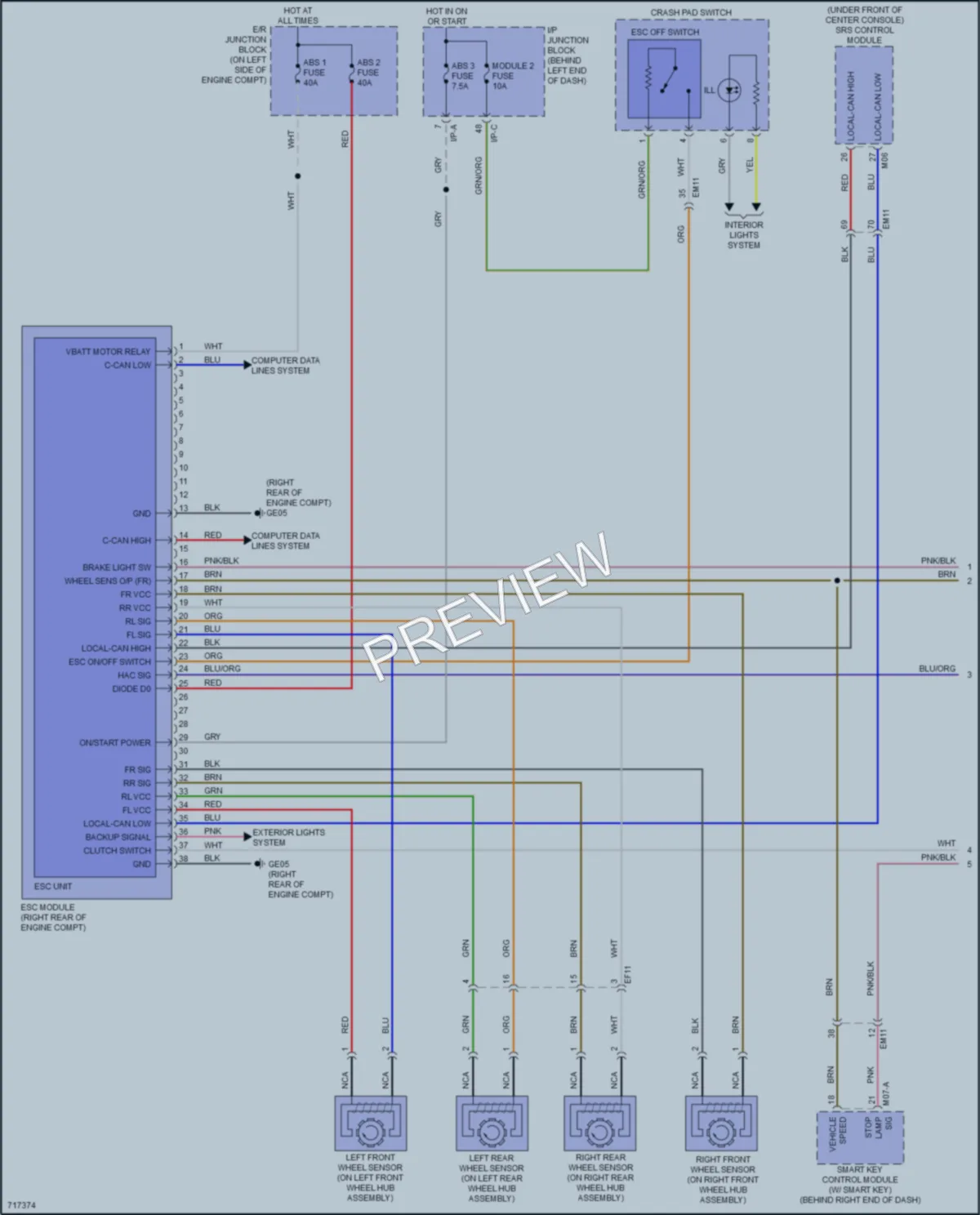 2020 Hyundai Accent Anti Lock Brakes wiring diagram preview
