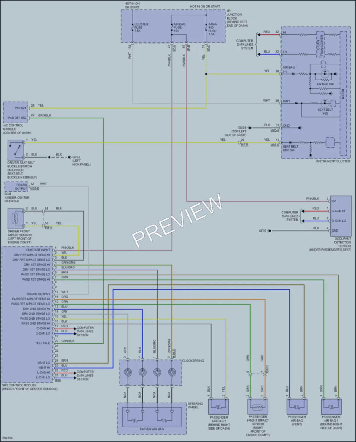 2020 Hyundai Accent Supplemental Restraints wiring diagram preview