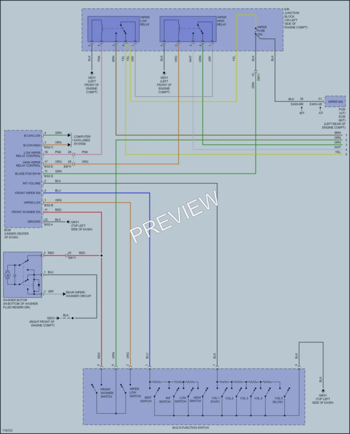 2020 Hyundai Accent Wiper Washer wiring diagram preview