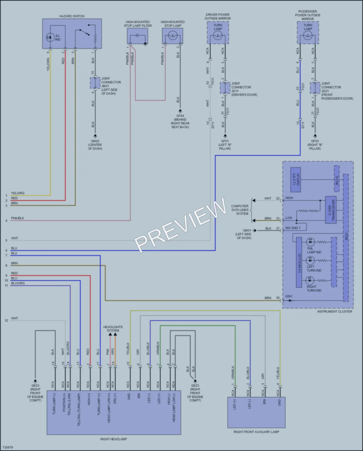 2020 Hyundai SonataHybrid Exterior Lights wiring diagram preview