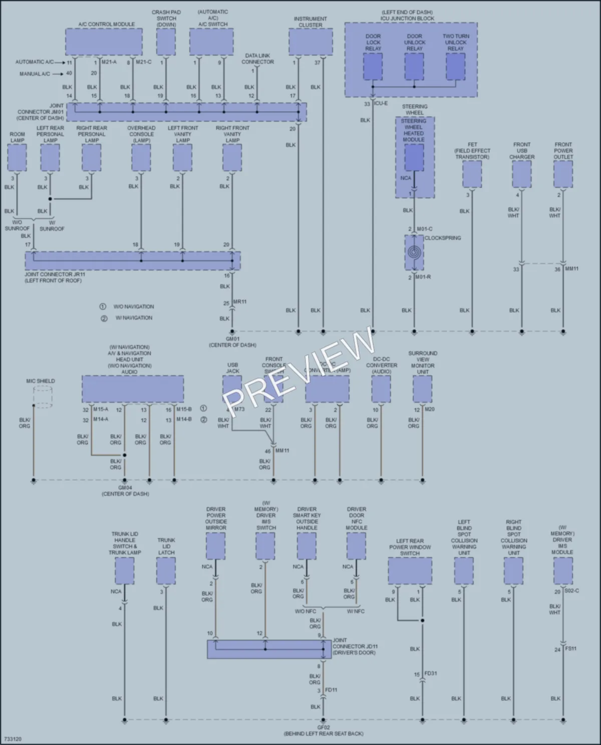 2020 Hyundai SonataHybrid Ground Distribution wiring diagram preview