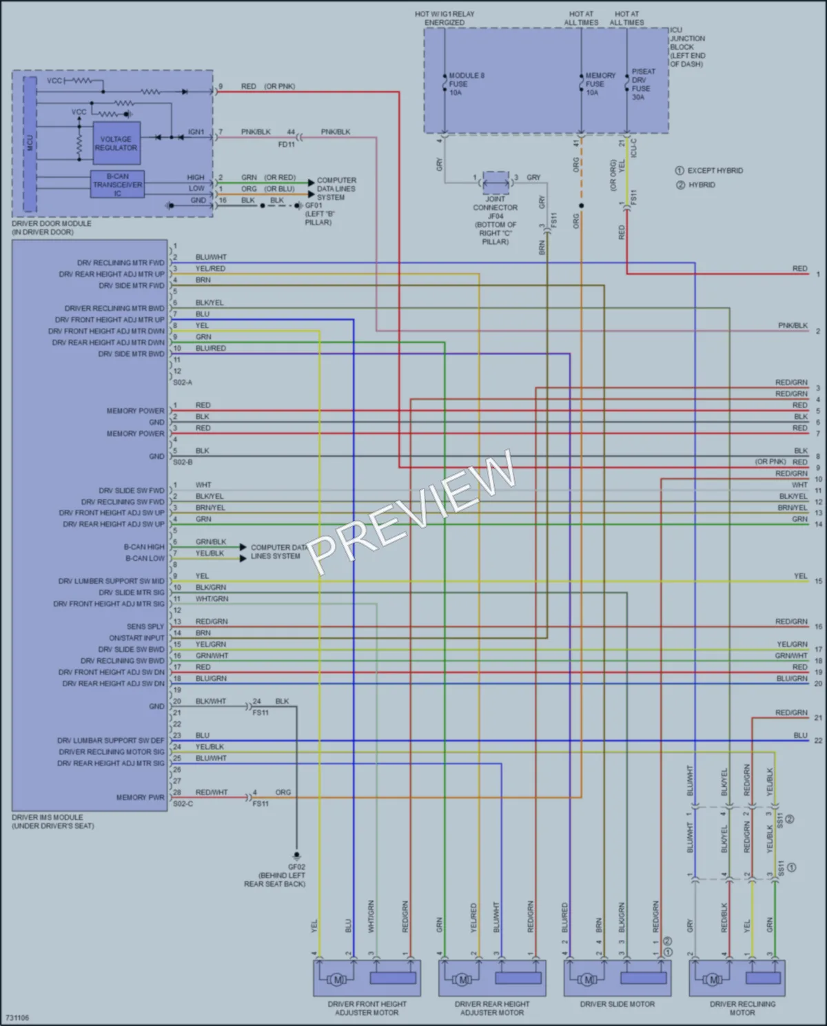 2020 Hyundai SonataHybrid Memory Systems wiring diagram preview