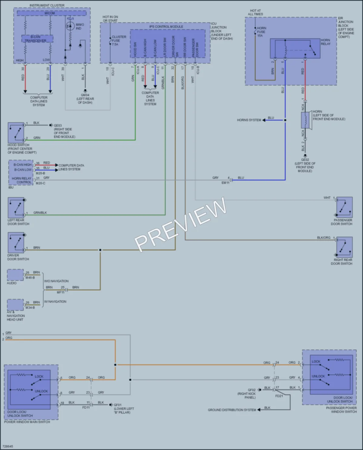 2020 Hyundai Venue Anti Theft wiring diagram preview