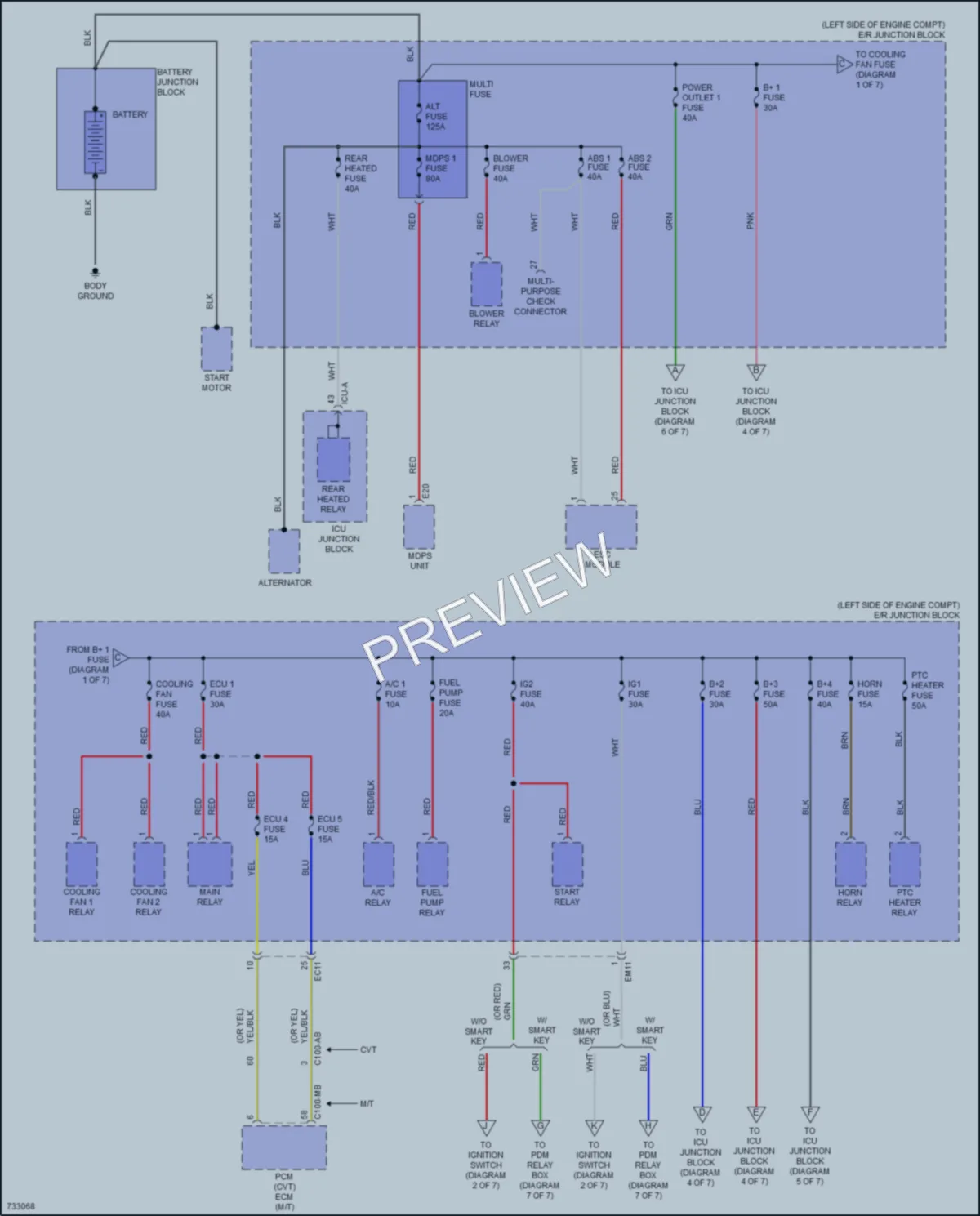 2020 Hyundai Venue Power Distribution wiring diagram preview