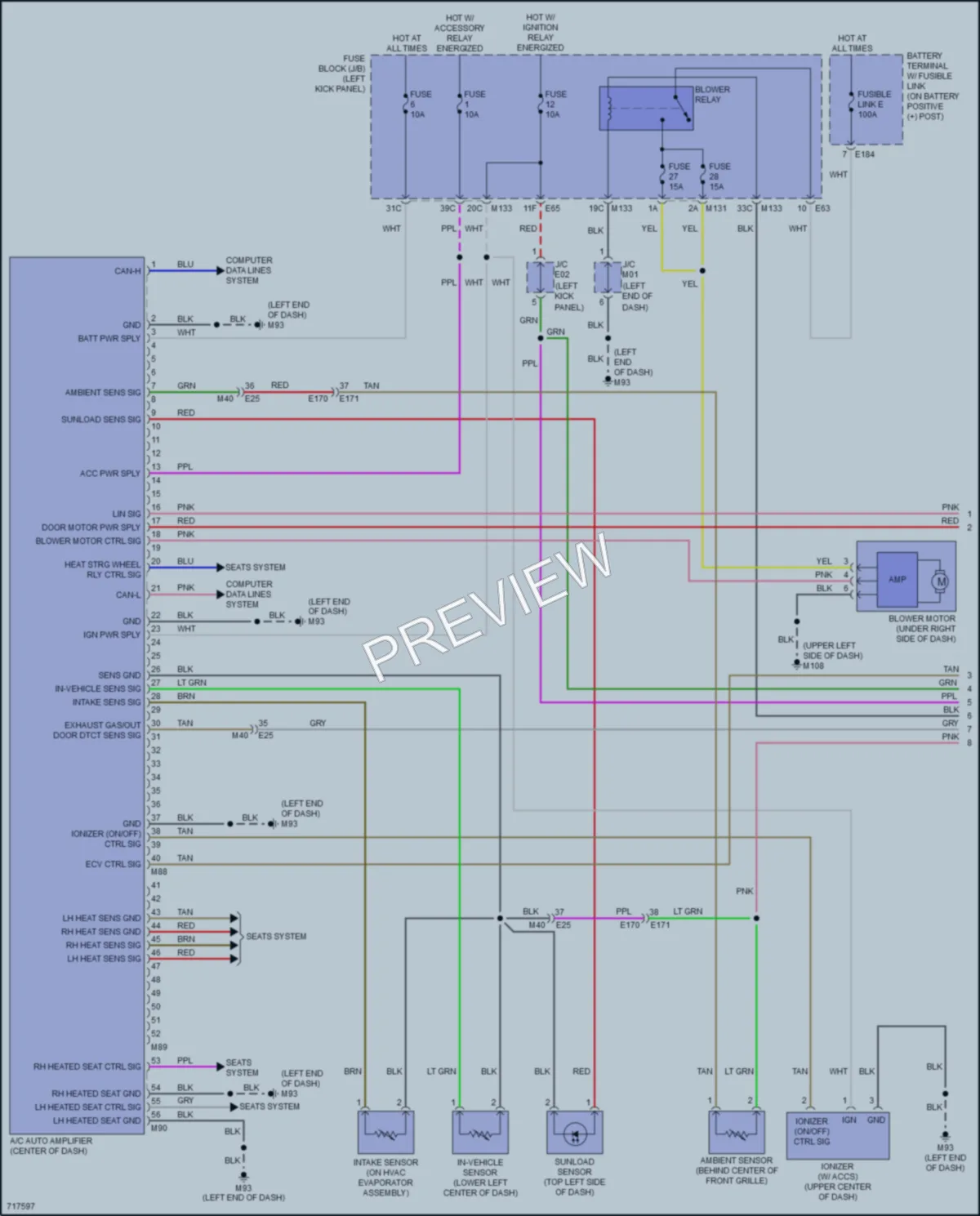 2020 Infiniti Q50 Air Conditioning wiring diagram preview