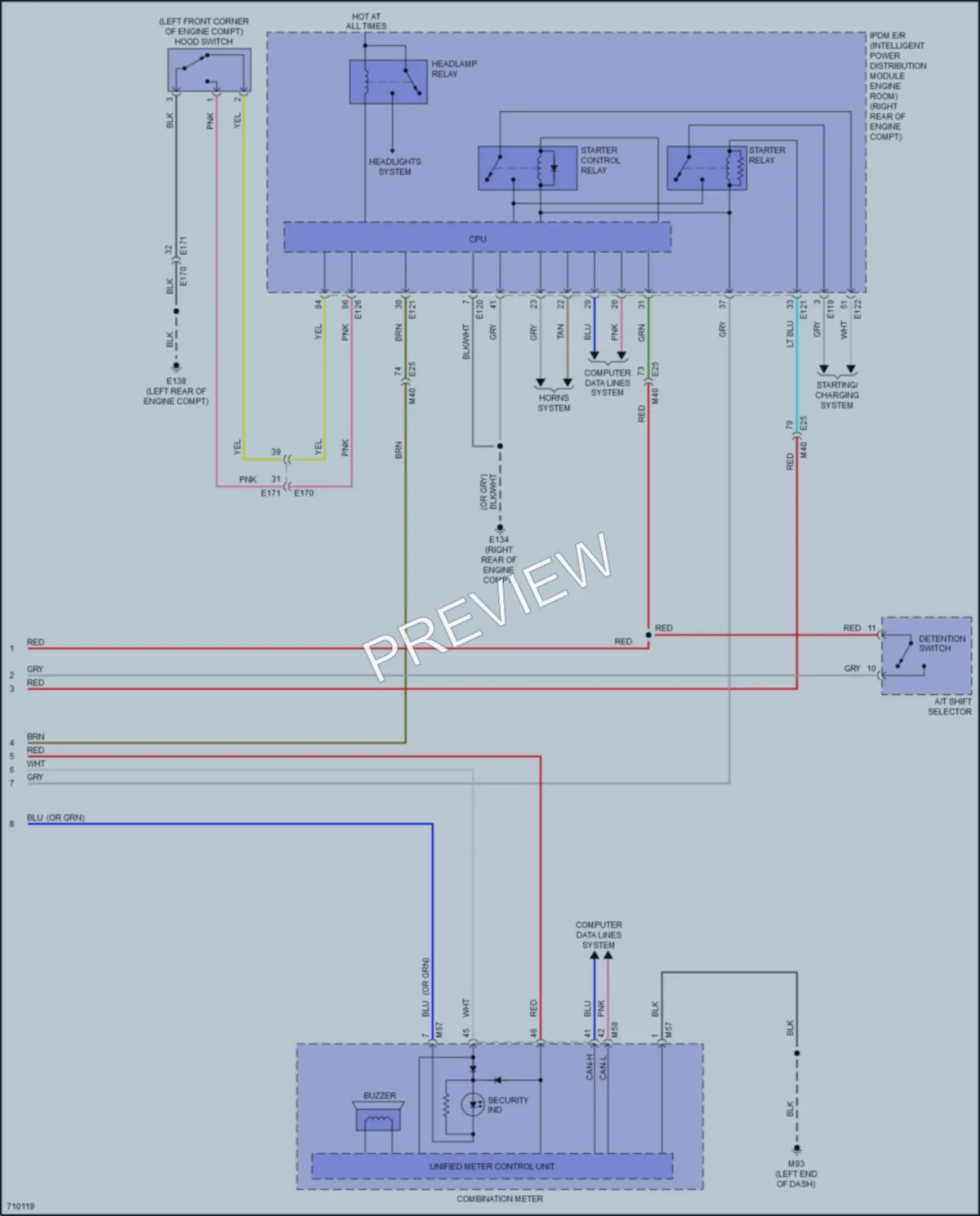 2020 Infiniti Q50 Anti Theft wiring diagram preview