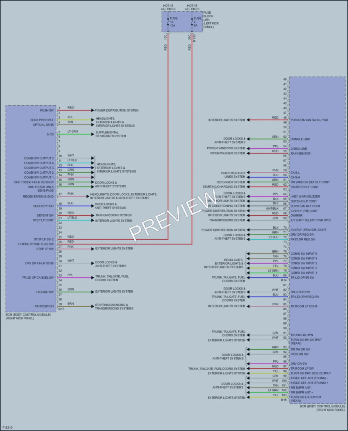 2020 Infiniti Q50 Body Control Modules wiring diagram preview
