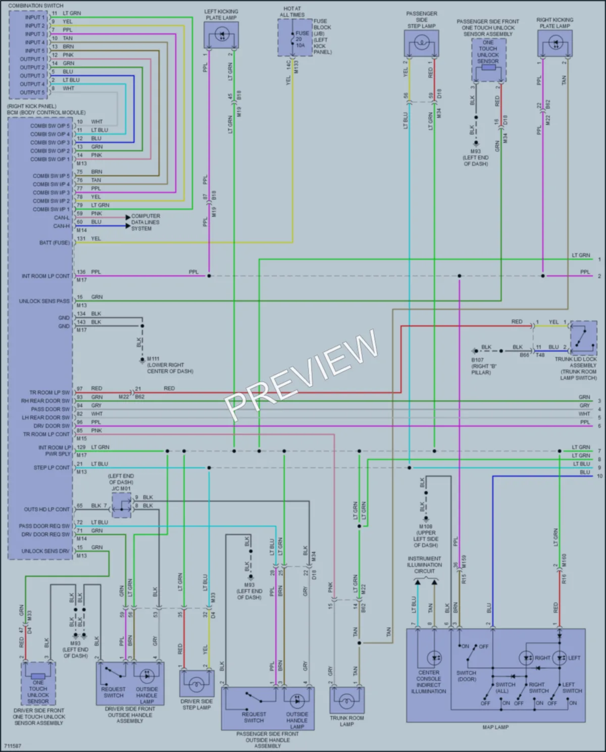 2020 Infiniti Q50 Interior Lights wiring diagram preview