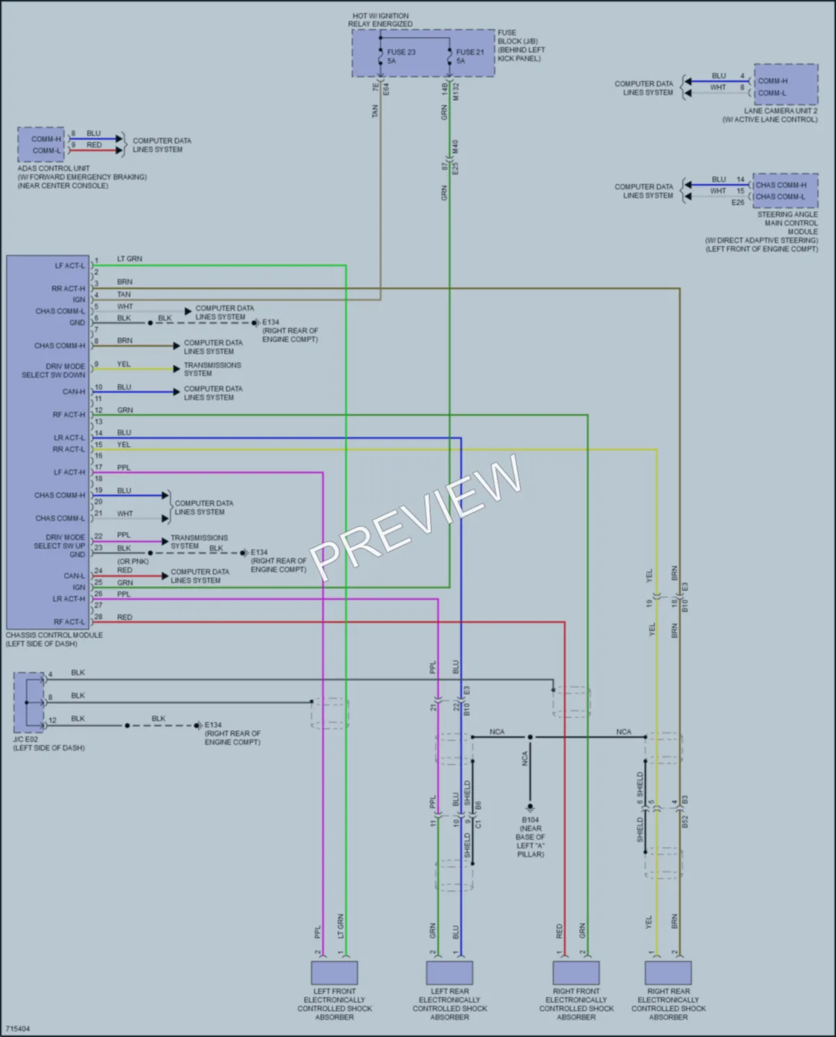 2020 Infiniti Q60 Electronic Suspension wiring diagram preview