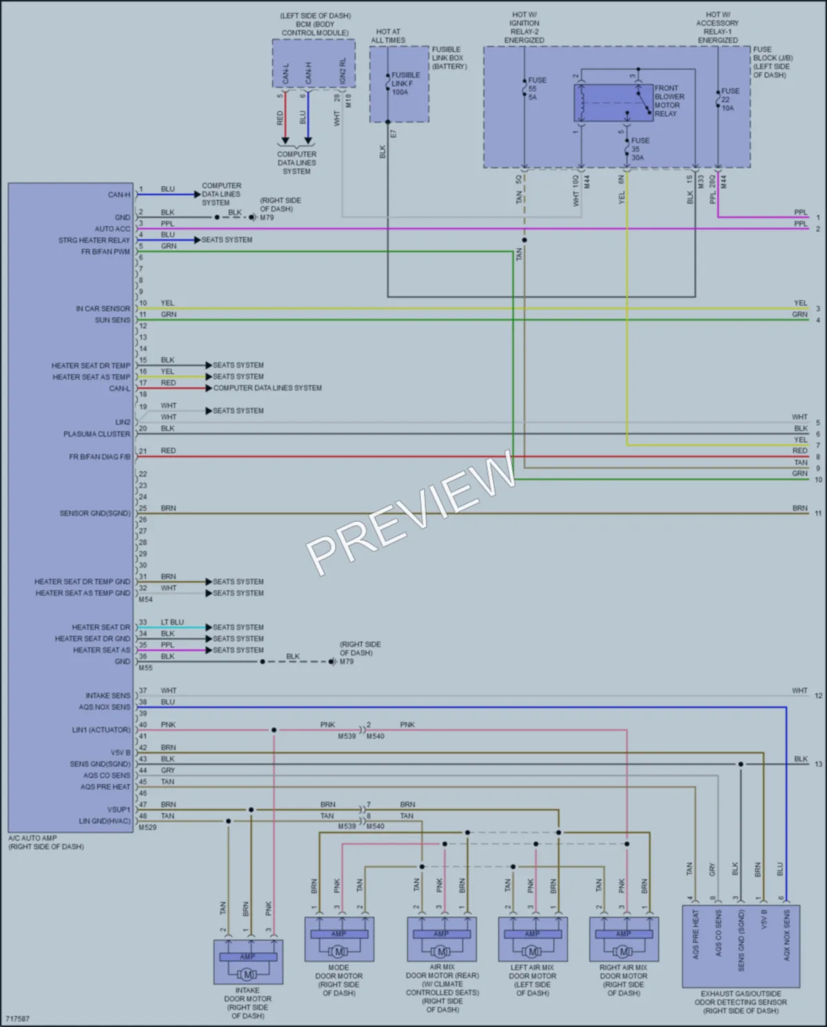 2020 Infiniti QX50 Air Conditioning wiring diagram preview