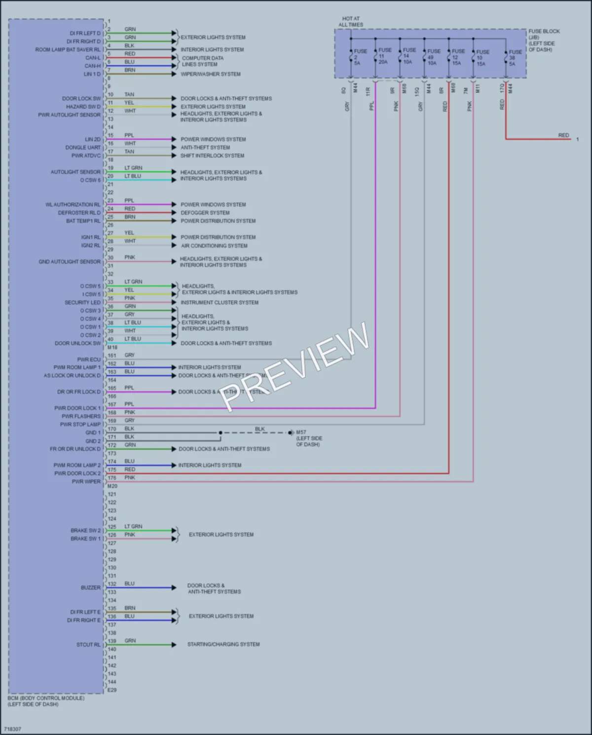 2020 Infiniti QX50 Body Control Modules wiring diagram preview