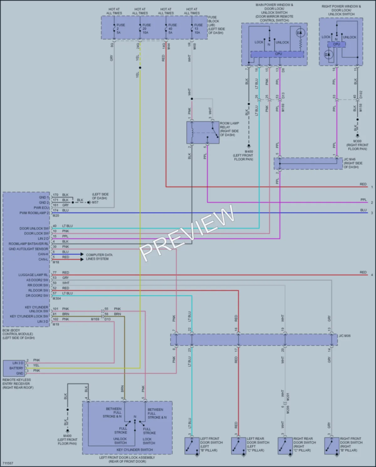 2020 Infiniti QX50 Interior Lights wiring diagram preview