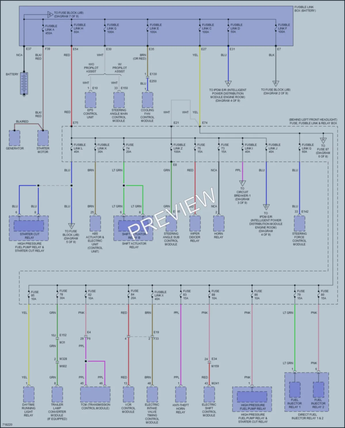 2020 Infiniti QX50 Power Distribution wiring diagram preview