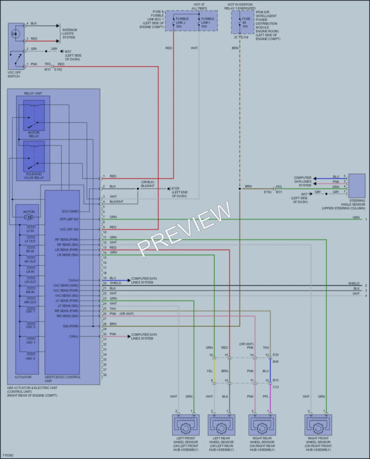 2020 Infiniti QX60 Anti Lock Brakes wiring diagram preview