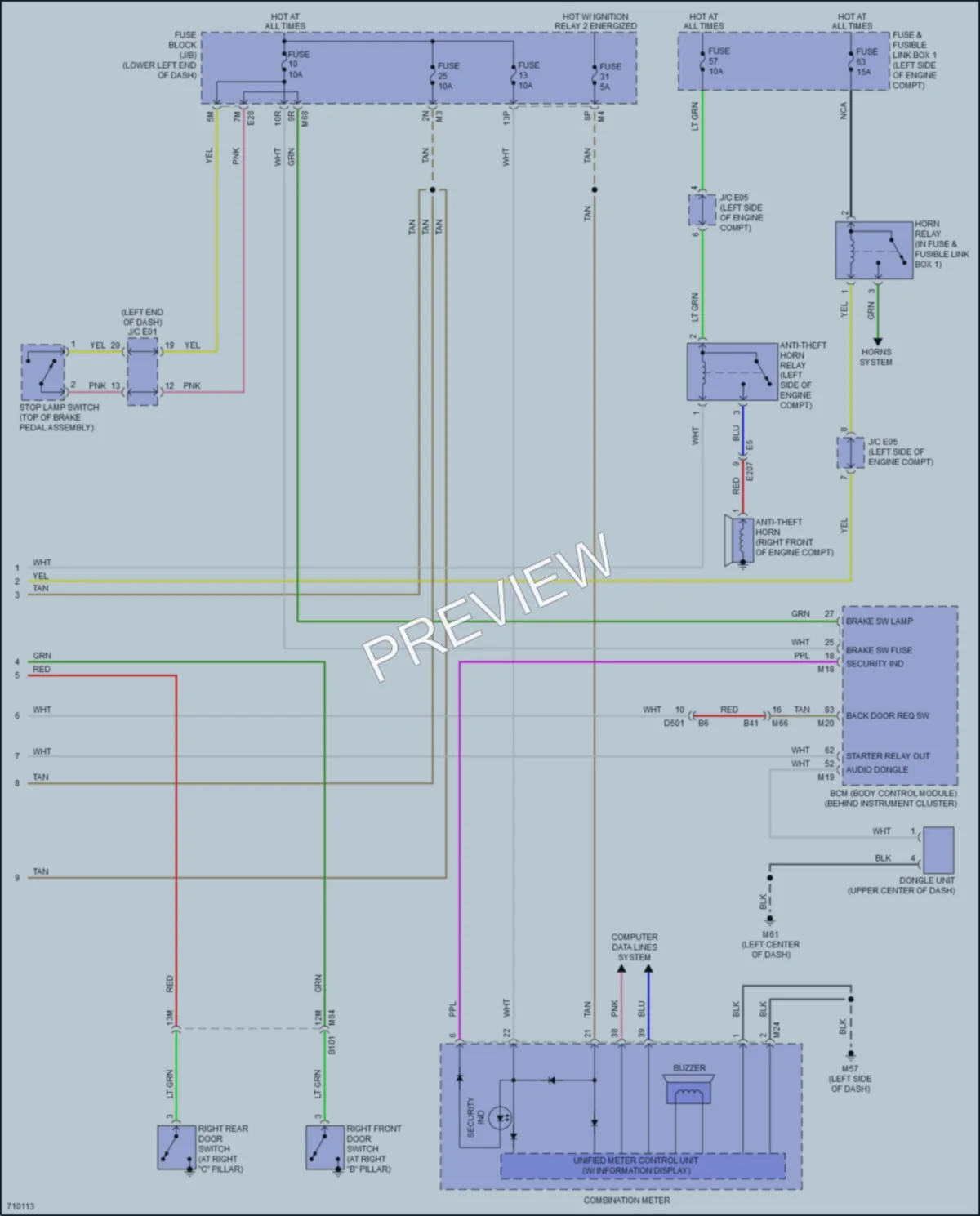 2020 Infiniti QX60 Anti Theft wiring diagram preview