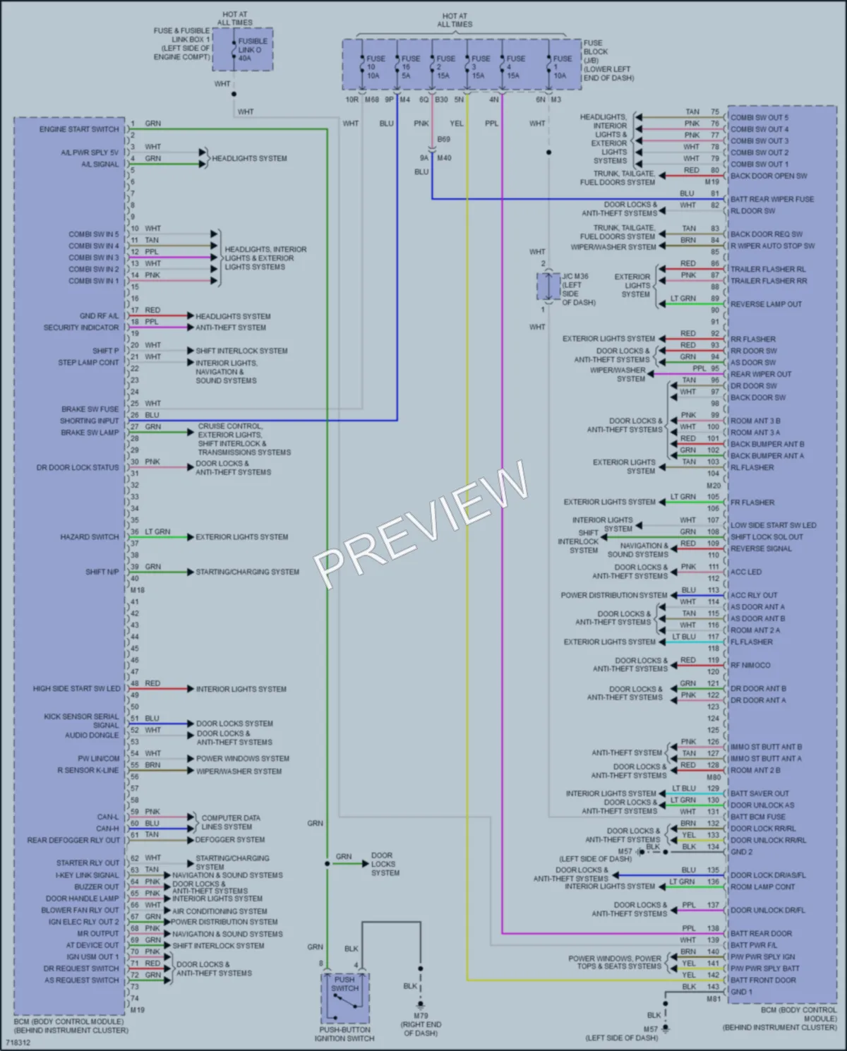 2020 Infiniti QX60 Body Control Modules wiring diagram preview