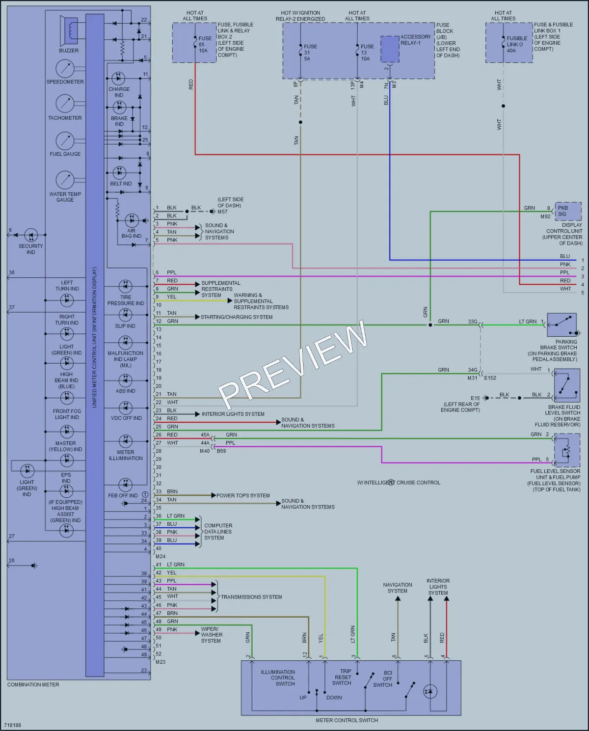 2020 Infiniti QX60 Instrument Cluster wiring diagram preview