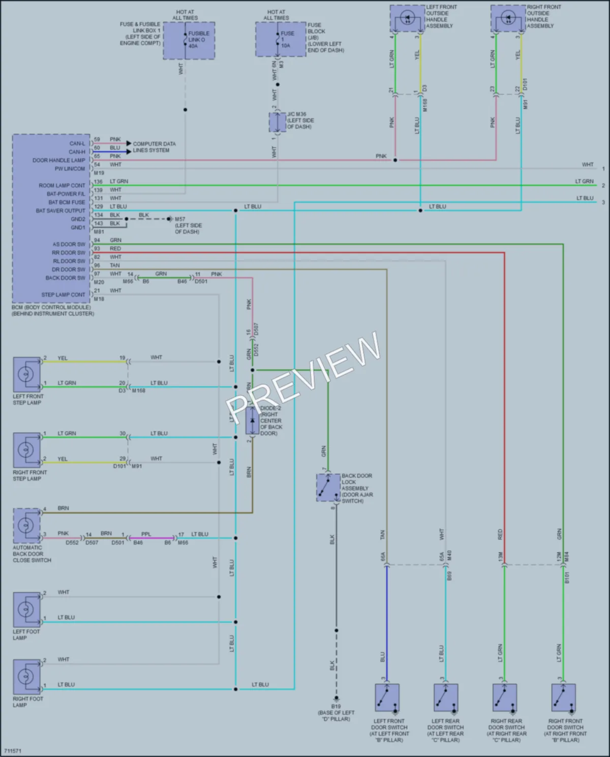 2020 Infiniti QX60 Interior Lights wiring diagram preview