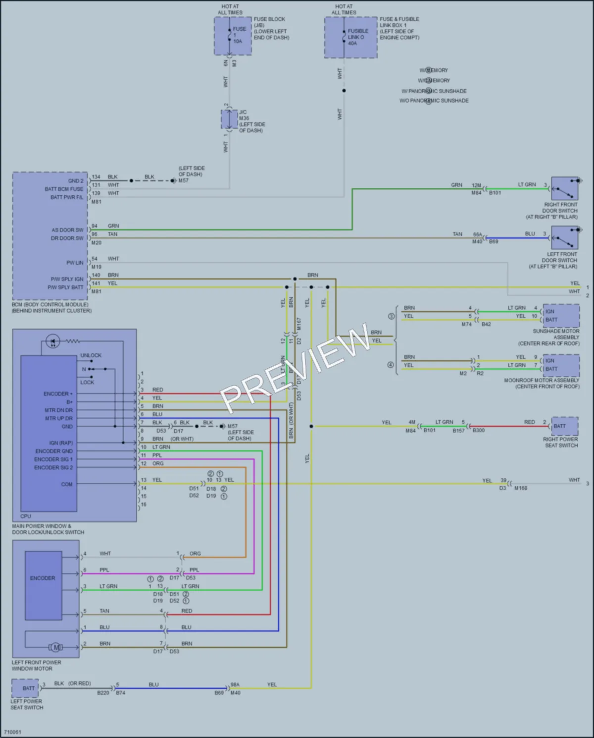 2020 Infiniti QX60 Power Windows wiring diagram preview