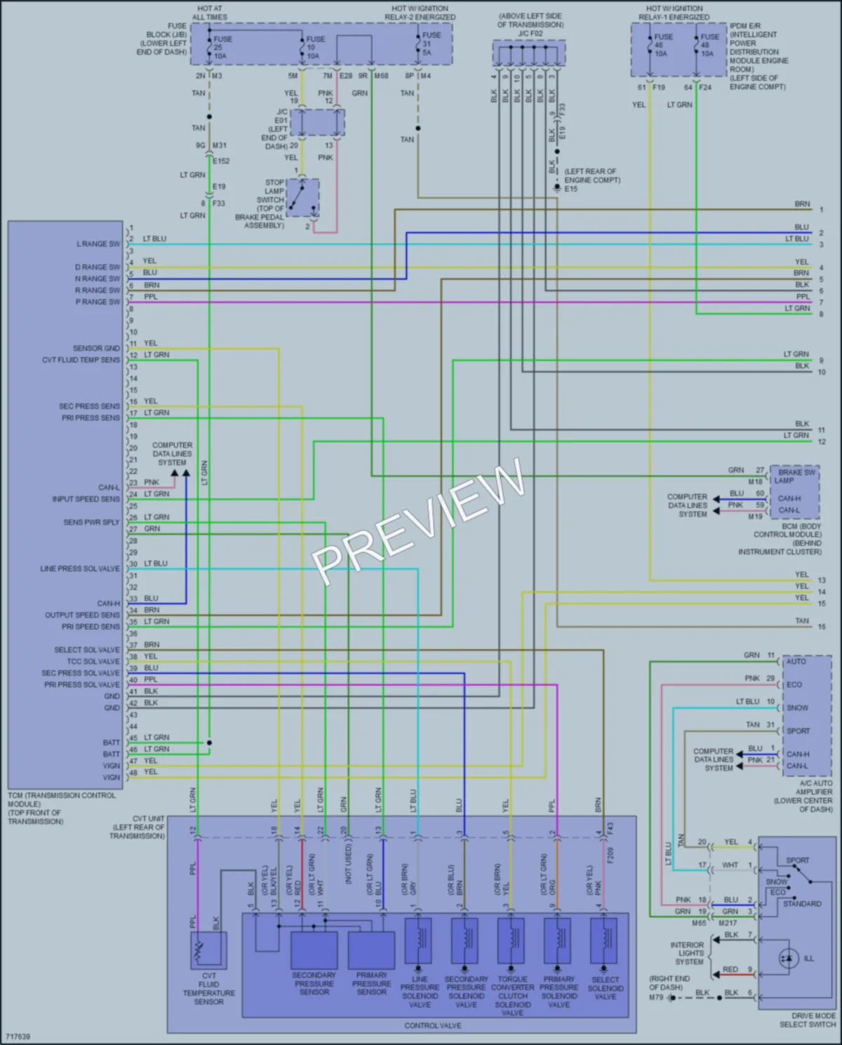 2020 Infiniti QX60 Transmission wiring diagram preview