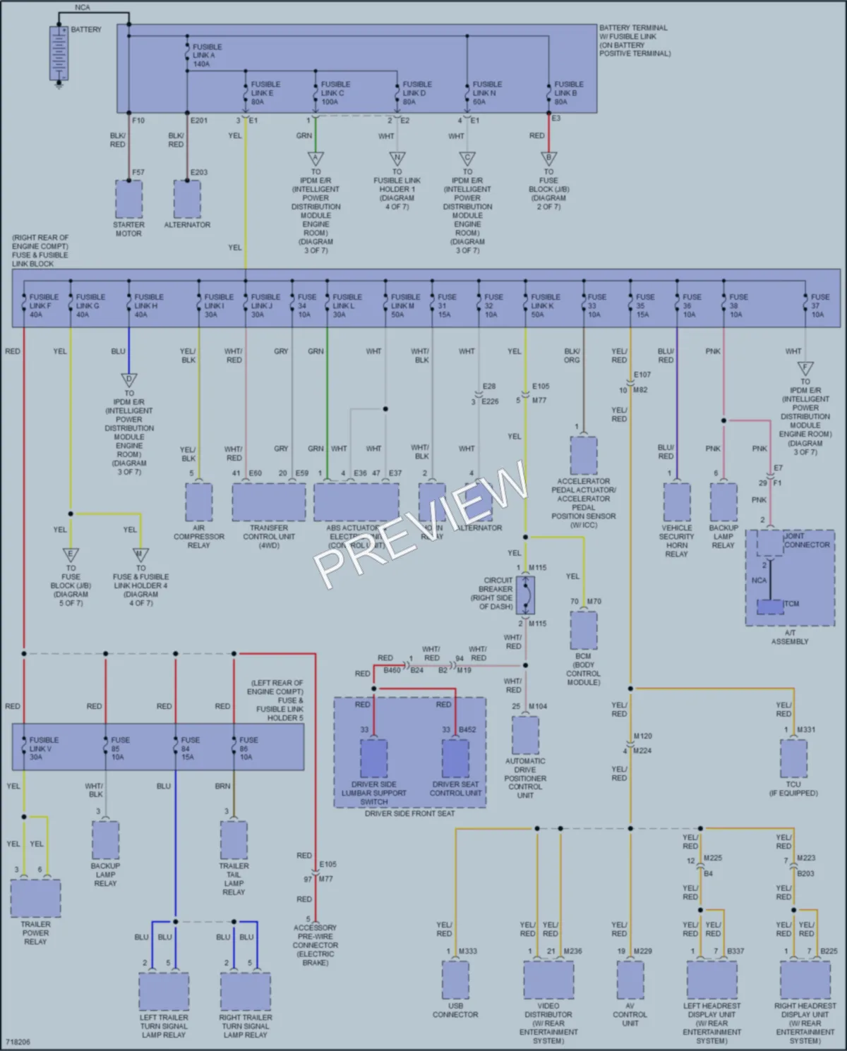 2020 Infiniti QX80 Power Distribution wiring diagram preview