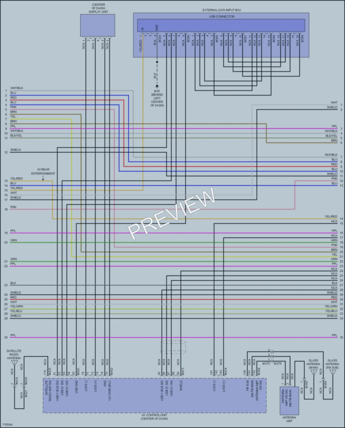 2020 Infiniti QX80 Radio wiring diagram preview