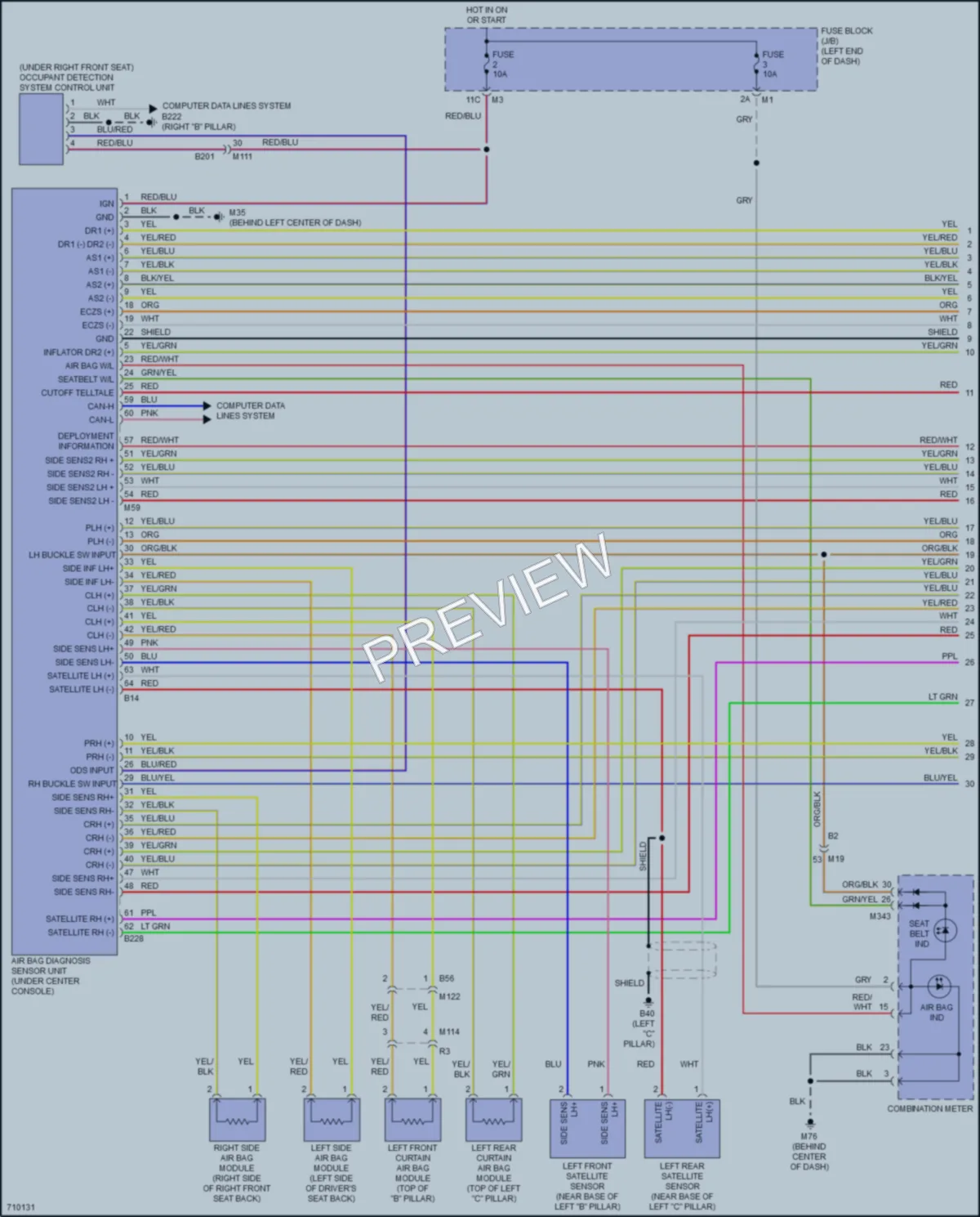 2020 Infiniti QX80 Supplemental Restraints wiring diagram preview