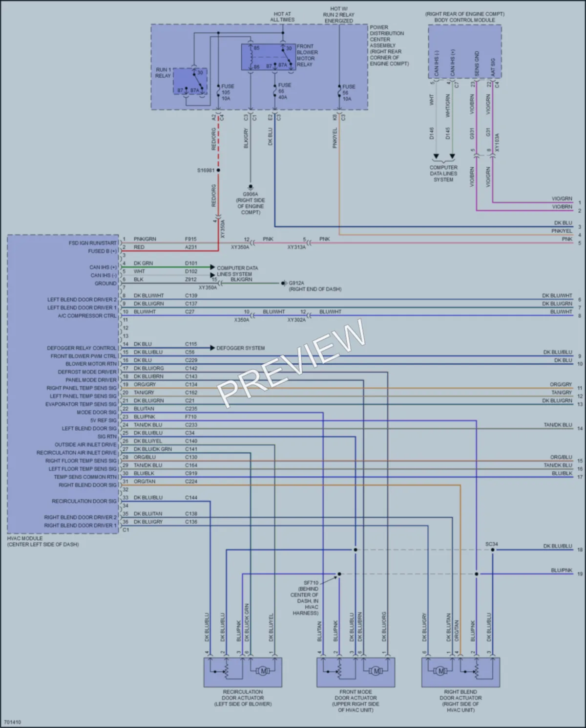2020 Jeep Gladiator Air Conditioning wiring diagram preview