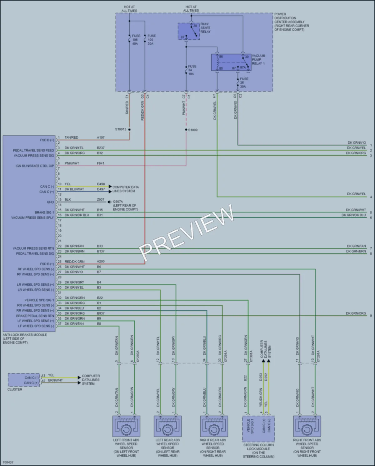 2020 Jeep Gladiator Anti Lock Brakes wiring diagram preview