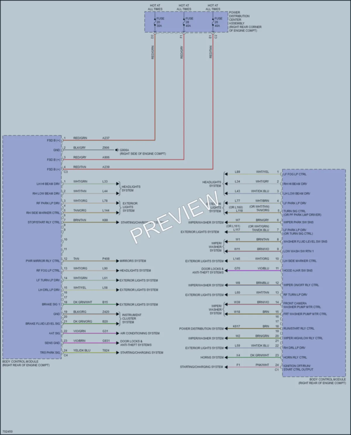 2020 Jeep Gladiator Body Control Modules wiring diagram preview