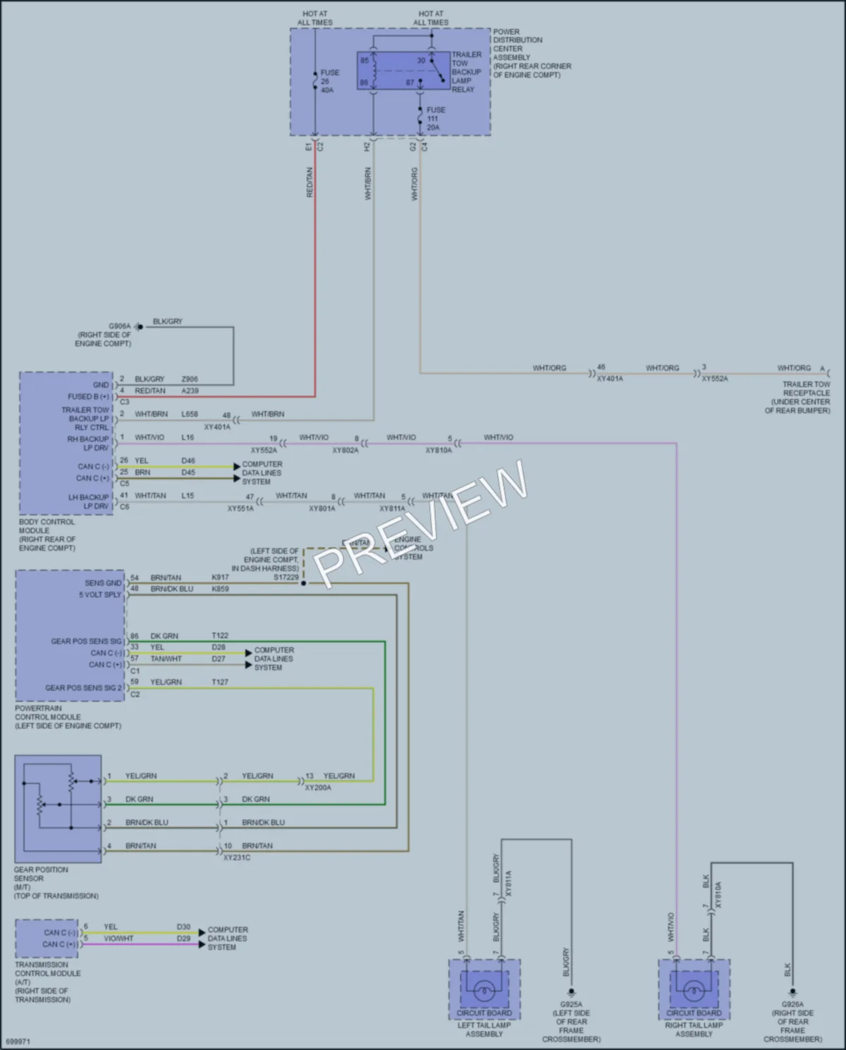 2020 Jeep Gladiator Exterior Lights wiring diagram preview