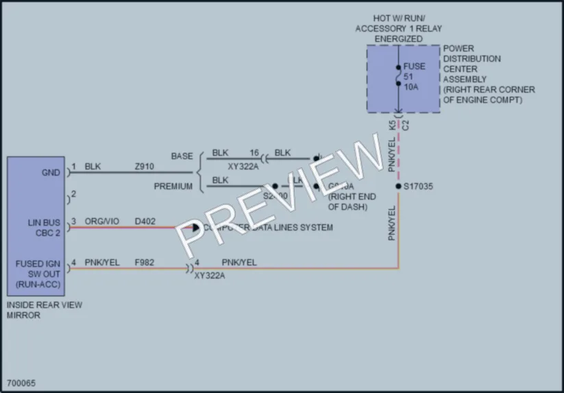 2020 Jeep Gladiator Power Mirrors wiring diagram preview