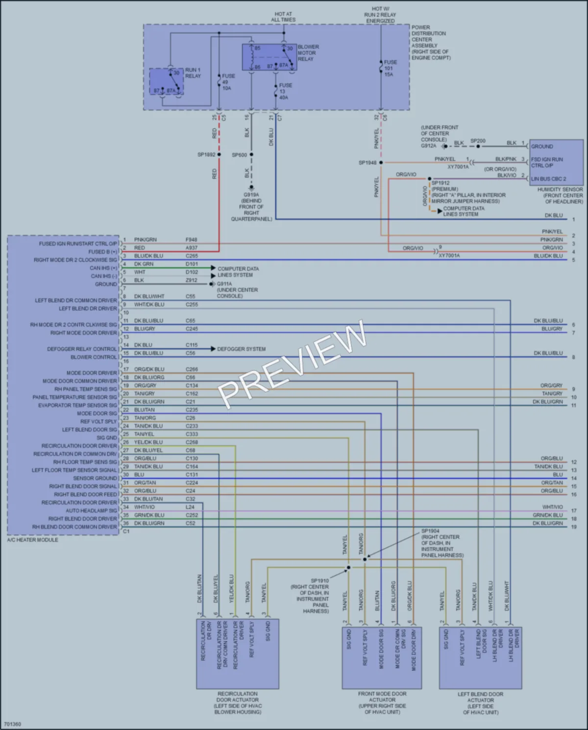 2020 Jeep GrandCherokee Air Conditioning wiring diagram preview