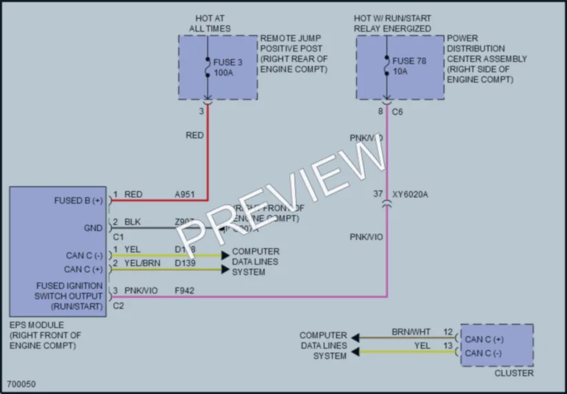 2020 Jeep GrandCherokee Electronic Power Steering wiring diagram preview