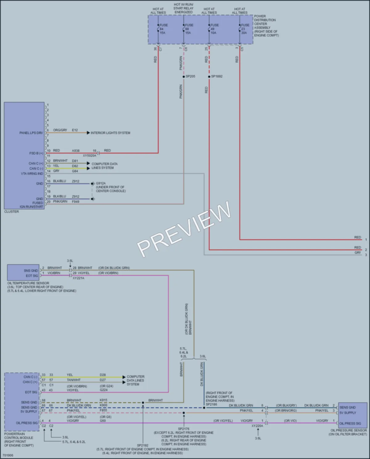 2020 Jeep GrandCherokee Instrument Cluster wiring diagram preview
