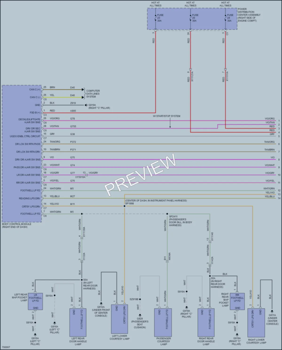 2020 Jeep GrandCherokee Interior Lights wiring diagram preview
