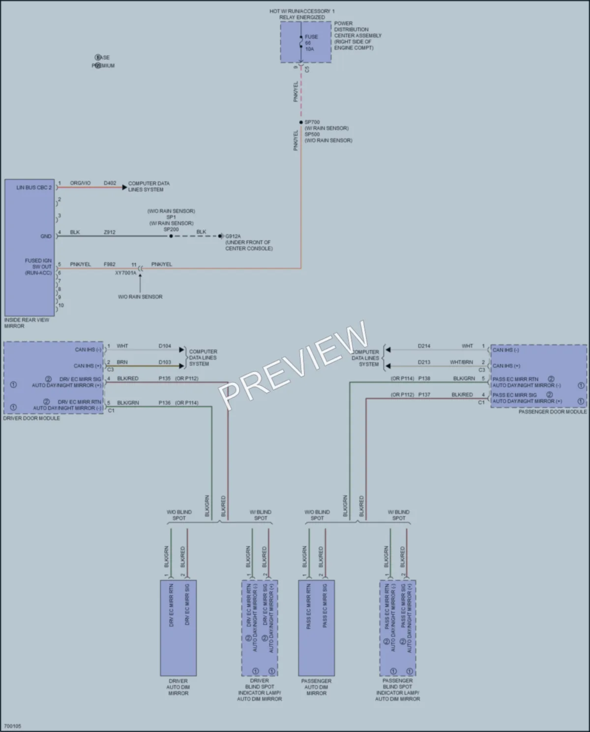 2020 Jeep GrandCherokee Power Mirrors wiring diagram preview