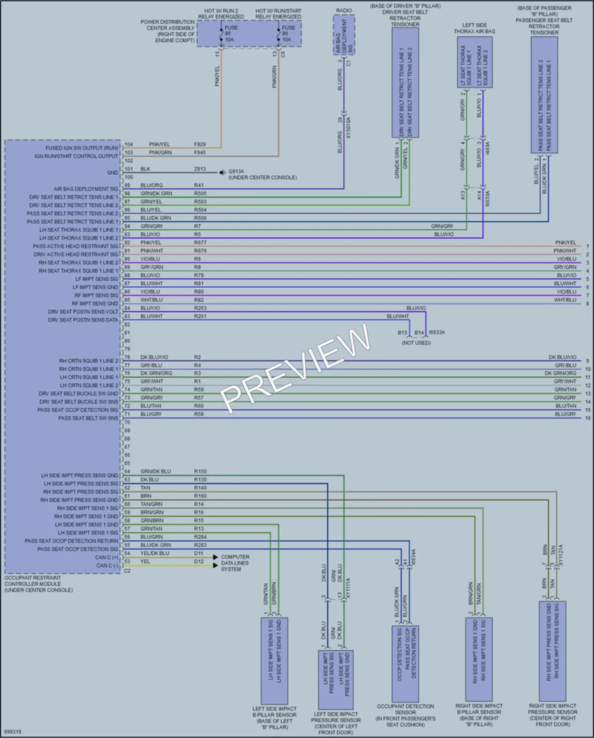 2020 Jeep GrandCherokee Supplemental Restraints wiring diagram preview