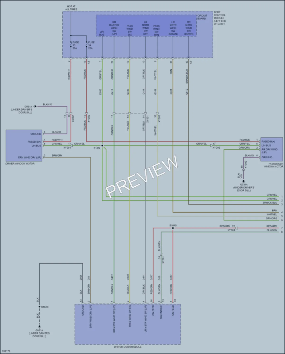2020 Jeep Renegade Power Windows wiring diagram preview