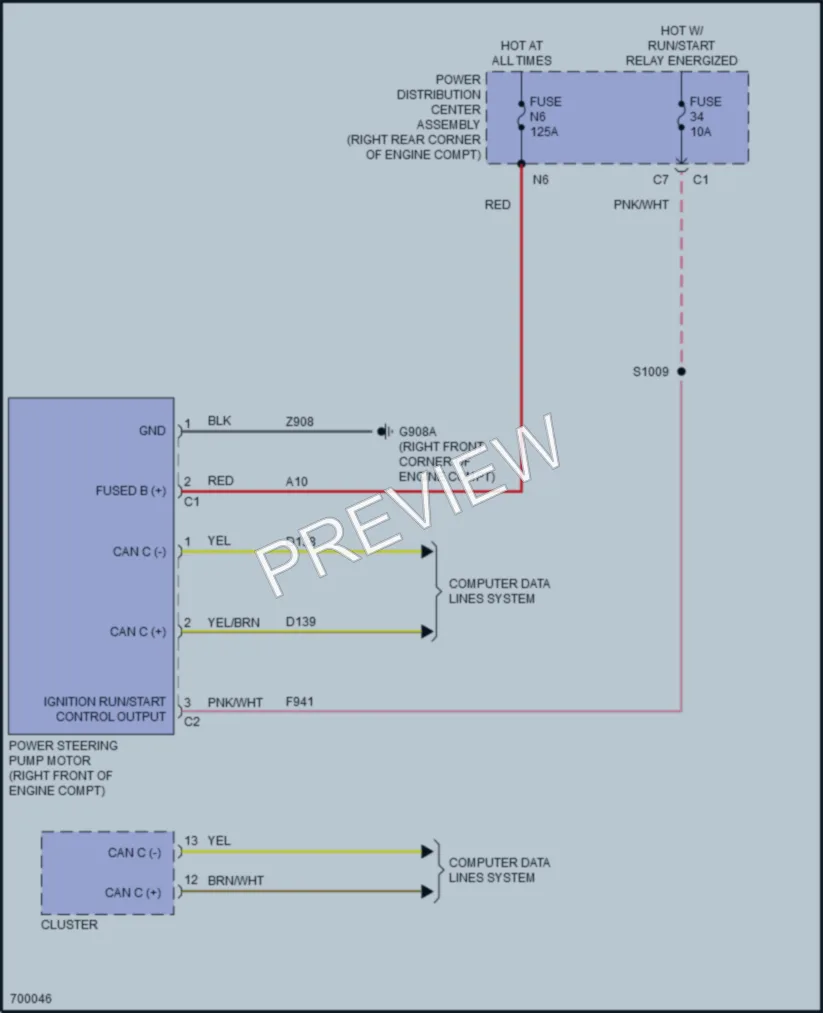 2020 Jeep WranglerUnlimited Electronic Power Steering wiring diagram preview