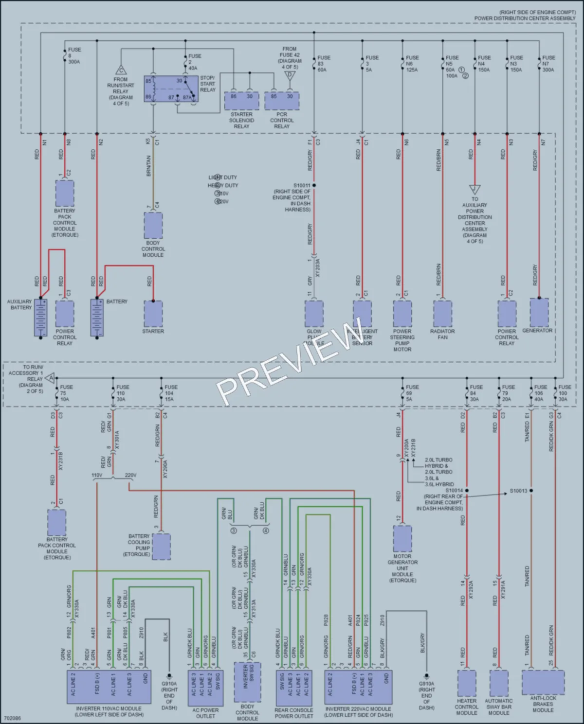 2020 Jeep WranglerUnlimited Power Distribution wiring diagram preview