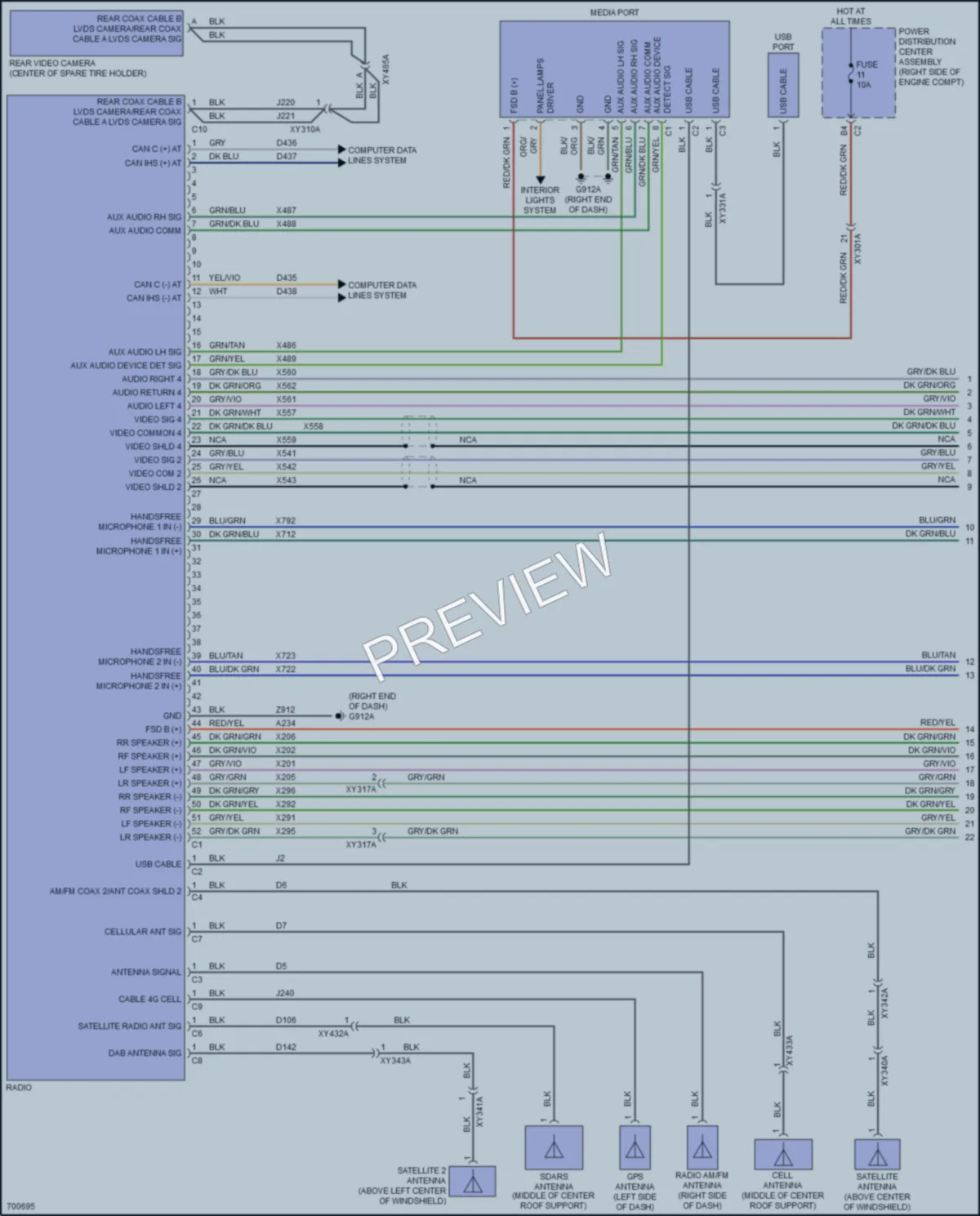 2020 Jeep WranglerUnlimited Radio wiring diagram preview